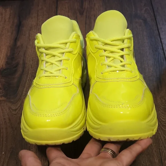 Chunky Lug Neon Sneakers - Picture 7 of 16